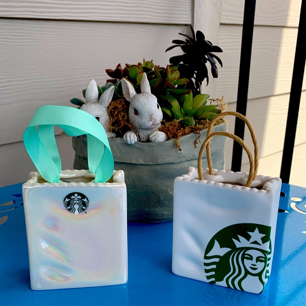 Starbucks ceramic gift card holder/decorations